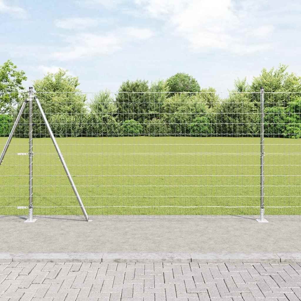 Lumarko Ogrodzenie z słupkami Srebrny 1.2 x 10 m Stal