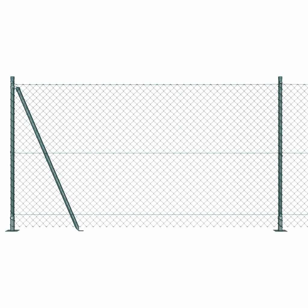 Lumarko Ogrodzenie z ogniwową siatką z słupkami Srebrny 10 x 1.2 m Stal