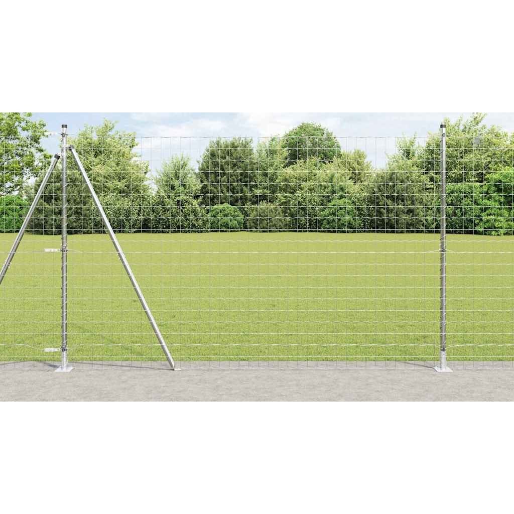 Lumarko Ogrodzenie z słupkami Srebrny 1.6 x 10 m Stal