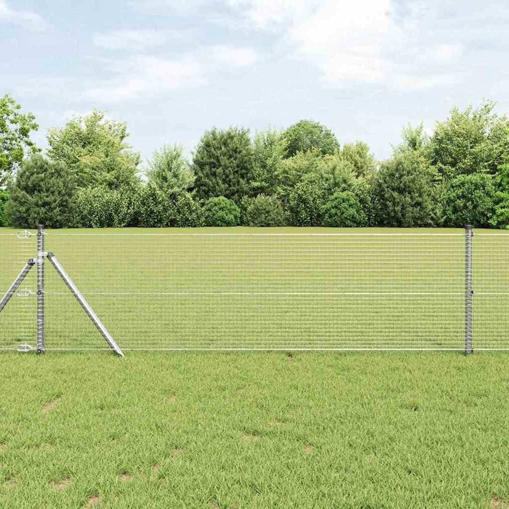 Lumarko Ogrodzenie z drutu spawanego z 13 słupkami 0.6x25 m Stal ocynkowana