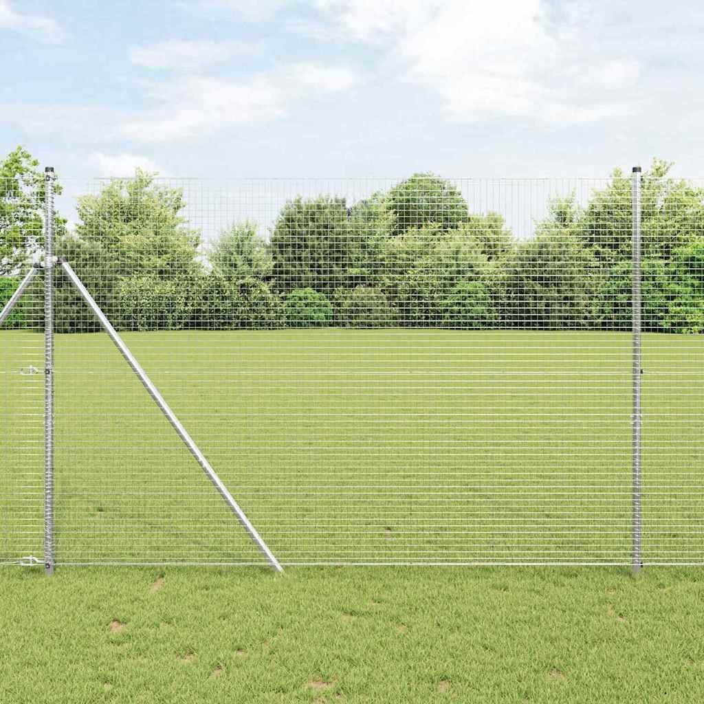 Spawane Lumarko Ogrodzenie z 13 słupkami 1,5x25 m stal ocynkowana