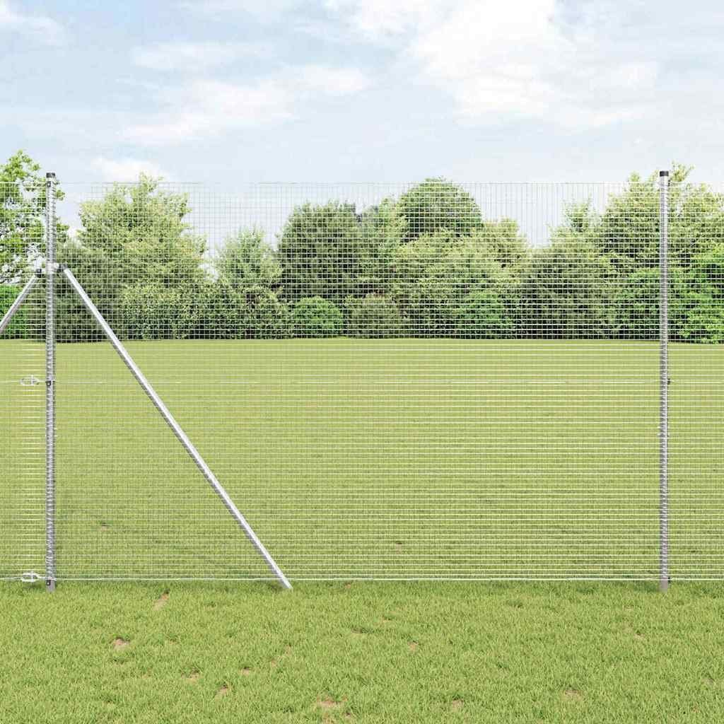 Lumarko Ogrodzenie z drutu spawanego z 13 słupkami 1,5x50 m stal ocynkowana