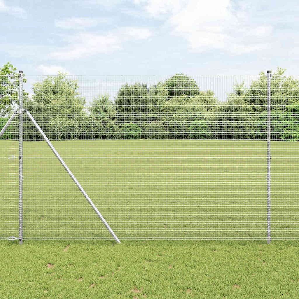 Lumarko Ogrodzenie z drutu spawanego z 13 słupkami 1.6x50 m Stal ocynkowana