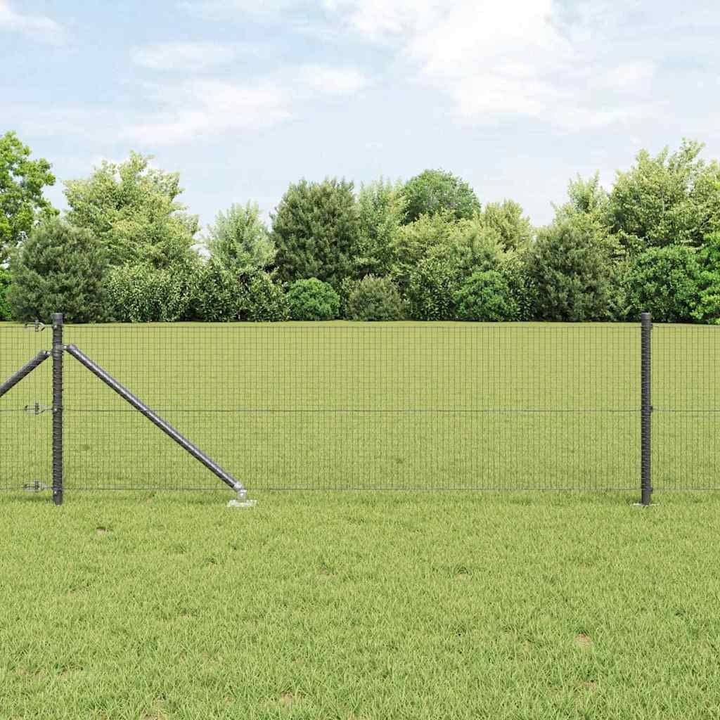 Lumarko Ogrodzenie z drutu spawanego z 13 kotwami szary 0.6x25 m stal