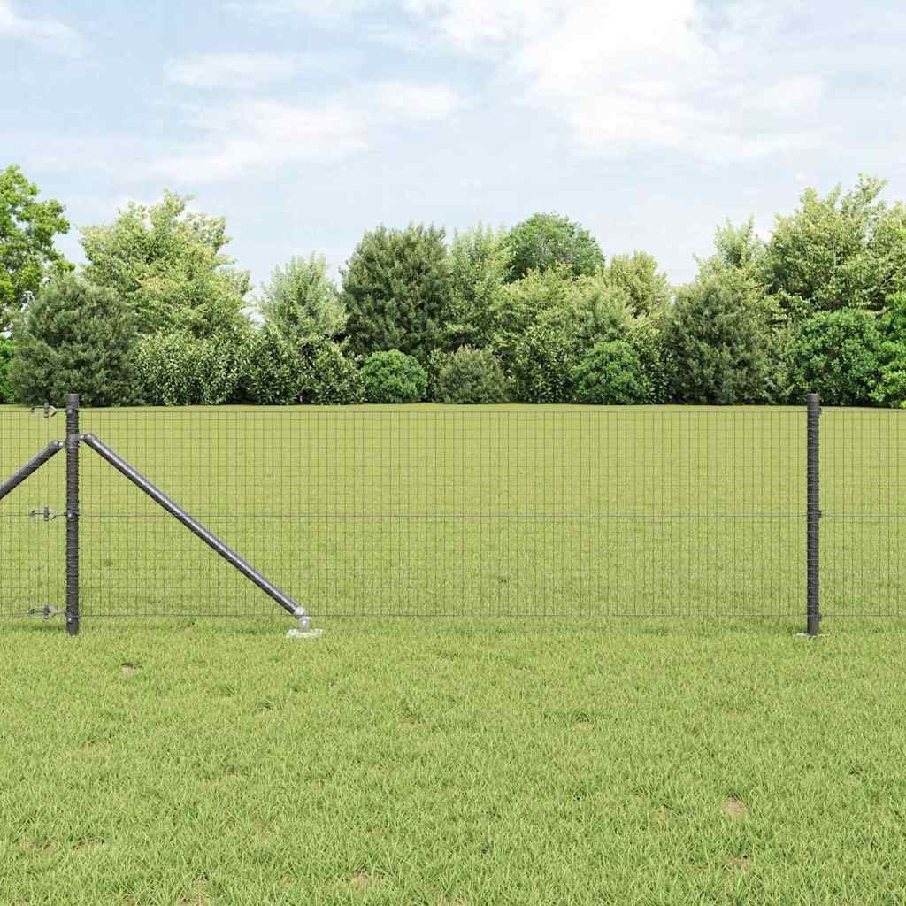 Lumarko Ogrodzenie z drutu spawanego z 13 szpicami Szary 0,5x50 m Stal