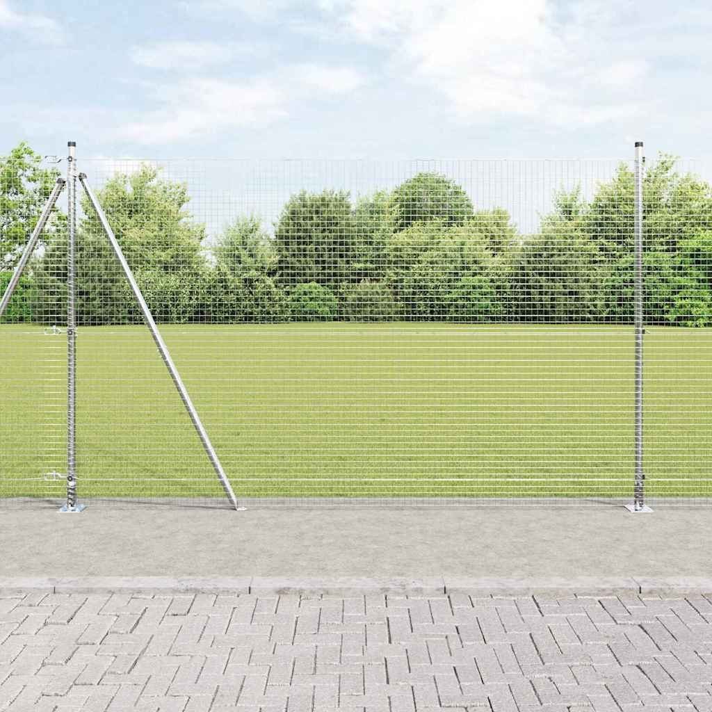 Lumarko Ogrodzenie z słupkami Stal ocynkowana 10 x 1,5 m
