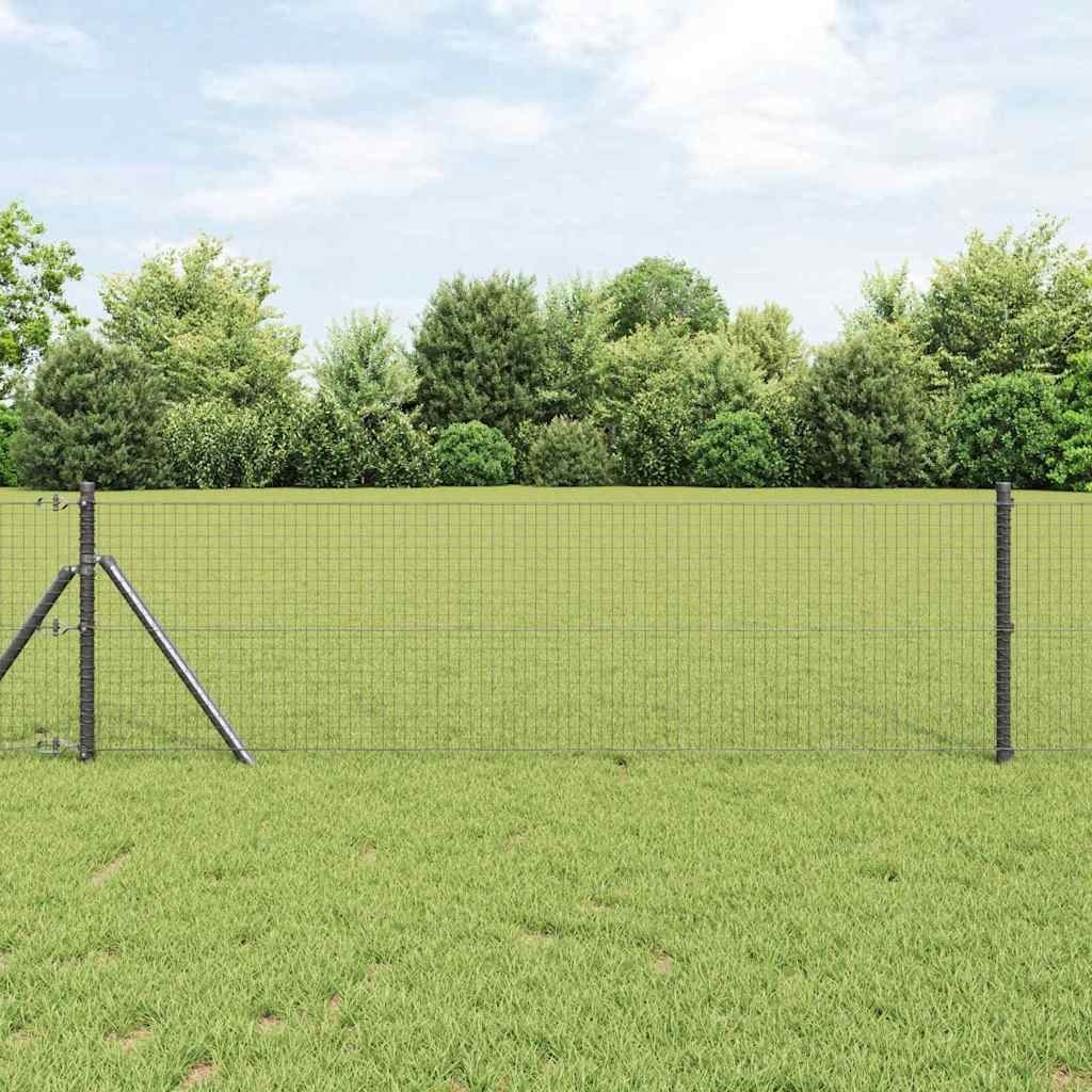 Lumarko Ogrodzenie z drutu spawanego z 13 słupkami Szary 0.4x50 m Stal