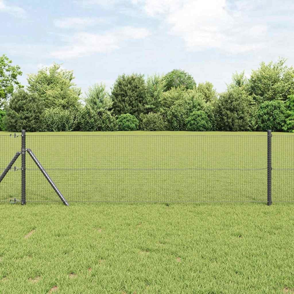 Lumarko Ogrodzenie z drutu spawanego z 7 słupkami Szare 0.4x100 m Stal