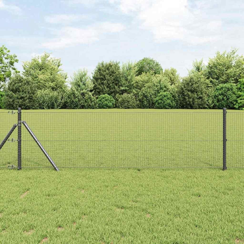 Lumarko Ogrodzenie z drutu spawanego z 13 słupkami Szary 0.5x100 m Stal