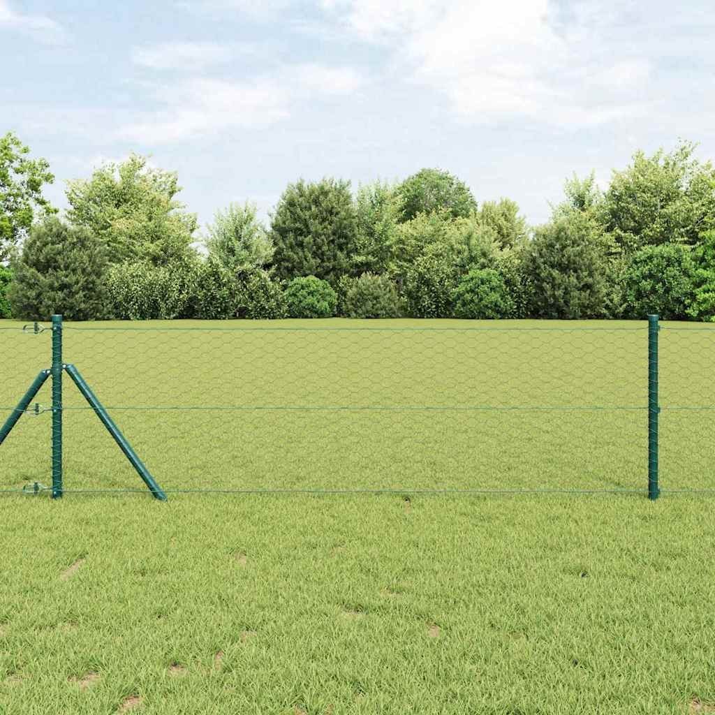 Lumarko Ogrodzenie z słupkami Szary 0.6 x 50 m Stal pokryta PCV