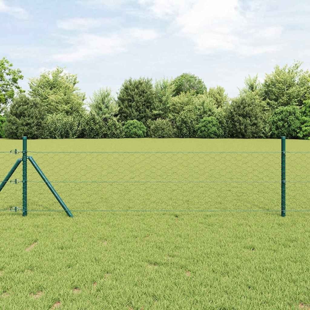 Lumarko Ogrodzenie z słupkami Szary 0.8 x 100 m Stal pokryta PCV