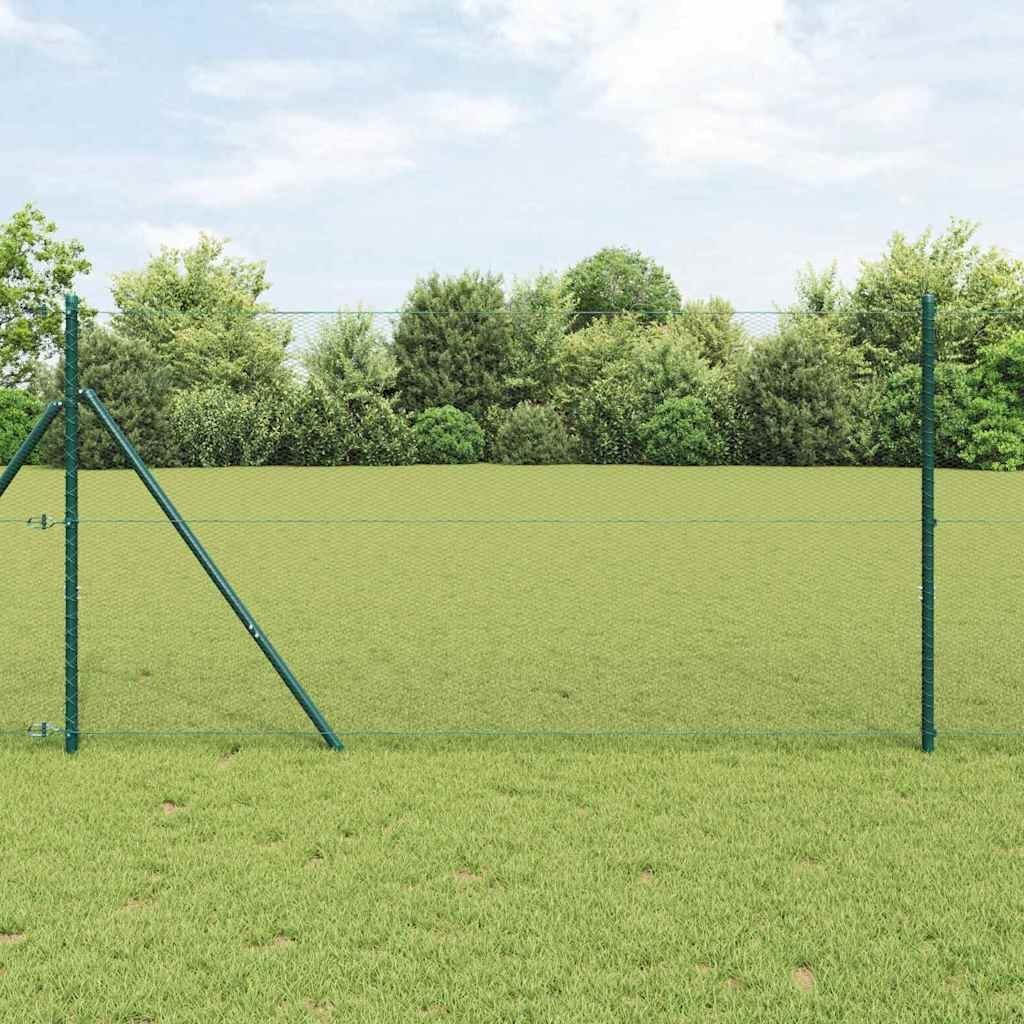 Lumarko Ogrodzenie z słupkami Szary 1.2 x 100 m Stal pokryta PCV