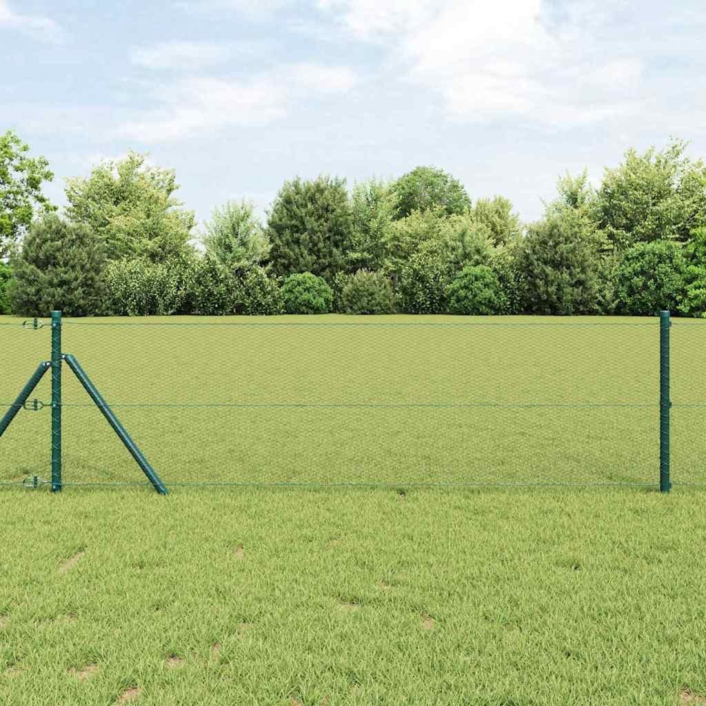 Lumarko Ogrodzenie z słupkami Zielony 0.6 x 100 m Stal pokryta PCV