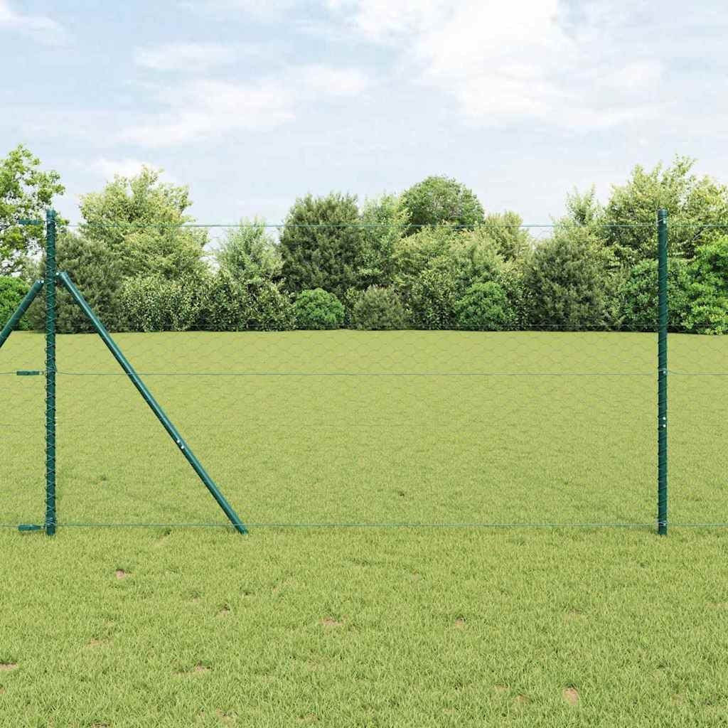 Lumarko Ogrodzenie z słupkami Zielony 1.2 x 10 m Stal pokryta PCV