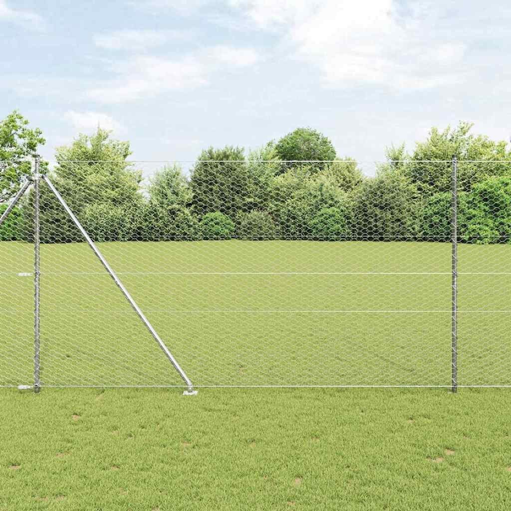 Lumarko Ogrodzenie heksagonalne 1,5x100 m Stal ocynkowana