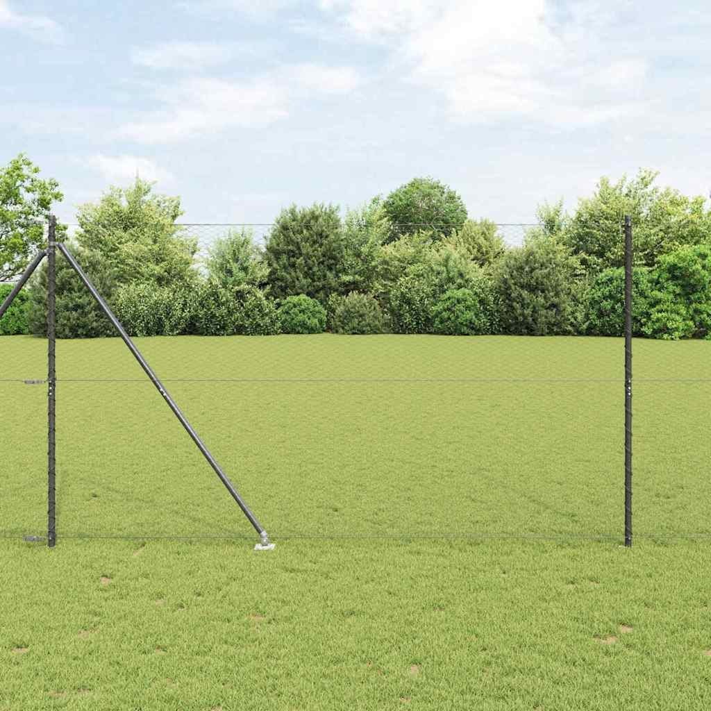 Lumarko Ogrodzenie z słupkami Szary 1.6 x 10 m Stal pokryta PCV