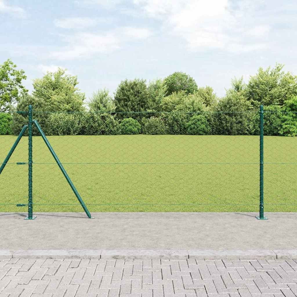 Lumarko Ogrodzenie Hexagonalne Zielone 0,8x10 m Stal
