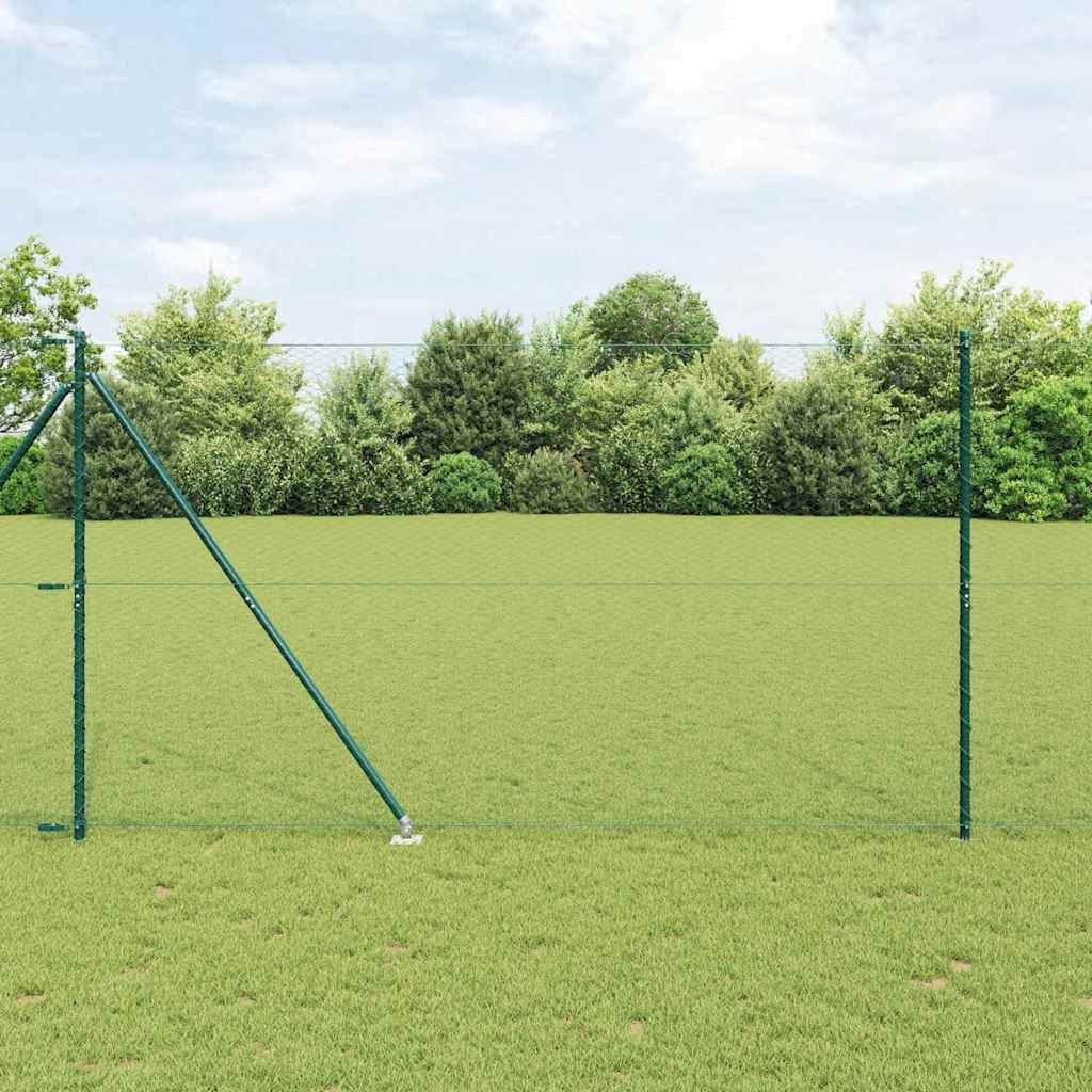 Lumarko Ogrodzenie z słupkami Zielony 1.5 x 50 m Stal pokryta PCV