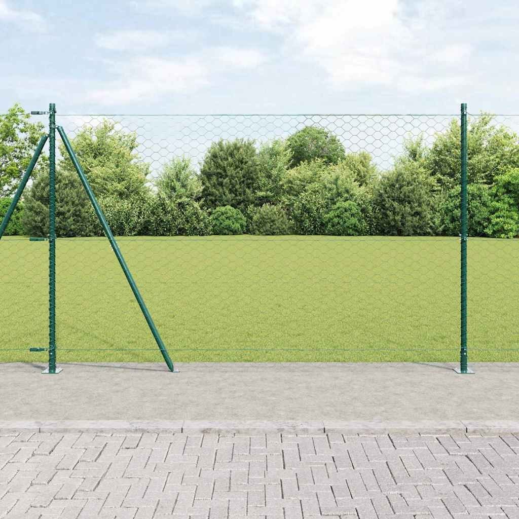 Lumarko Ogrodzenie hexagonalne Zielone 1,6x50 m Stal
