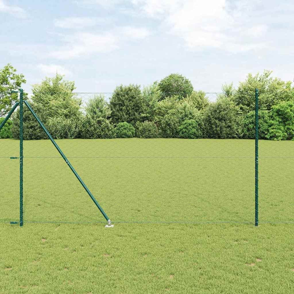 Lumarko Ogrodzenie z słupkami Zielony 1.6 x 50 m Stal pokryta PCV