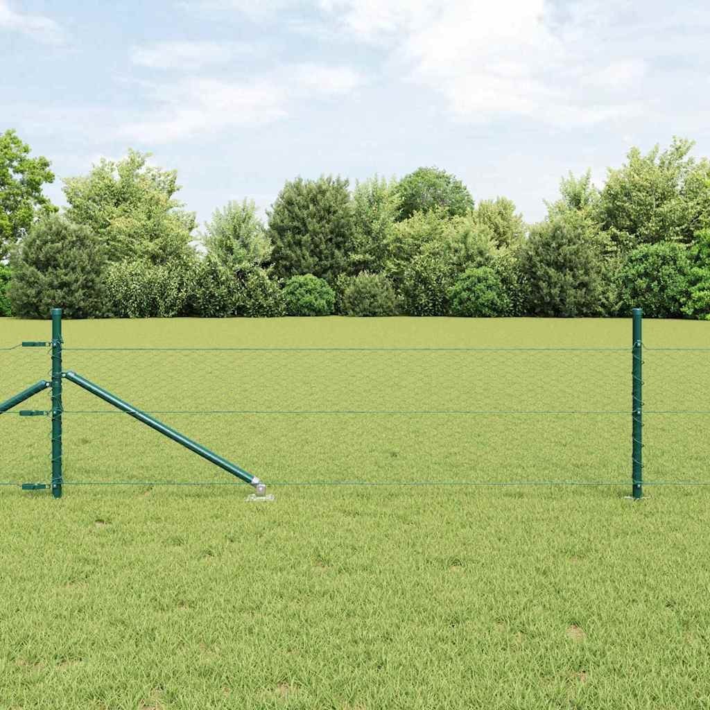Lumarko Ogrodzenie z słupkami Zielony 0.5 x 100 m Stal pokryta PCV