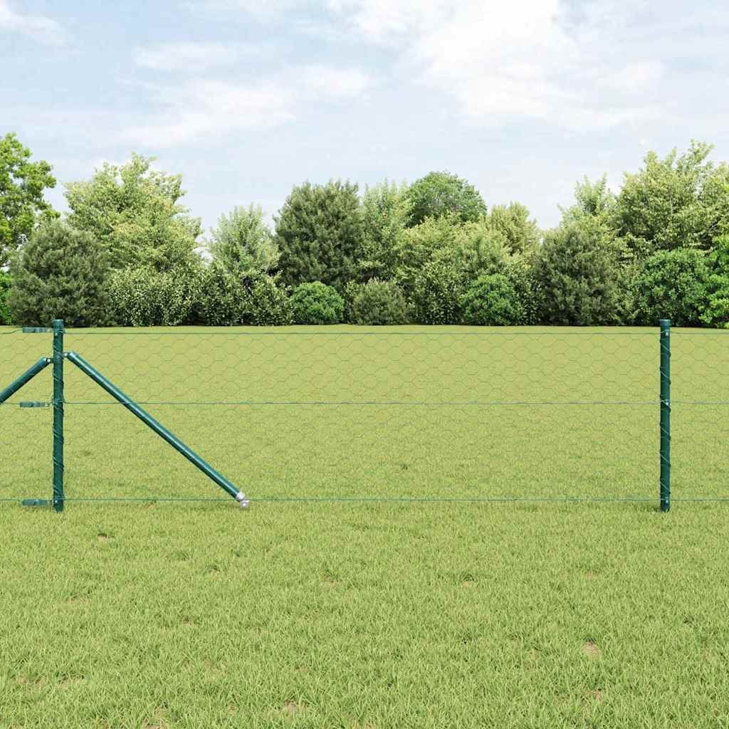Lumarko Ogrodzenie z słupkami Zielony 0.6 x 100 m Stal pokryta PCV