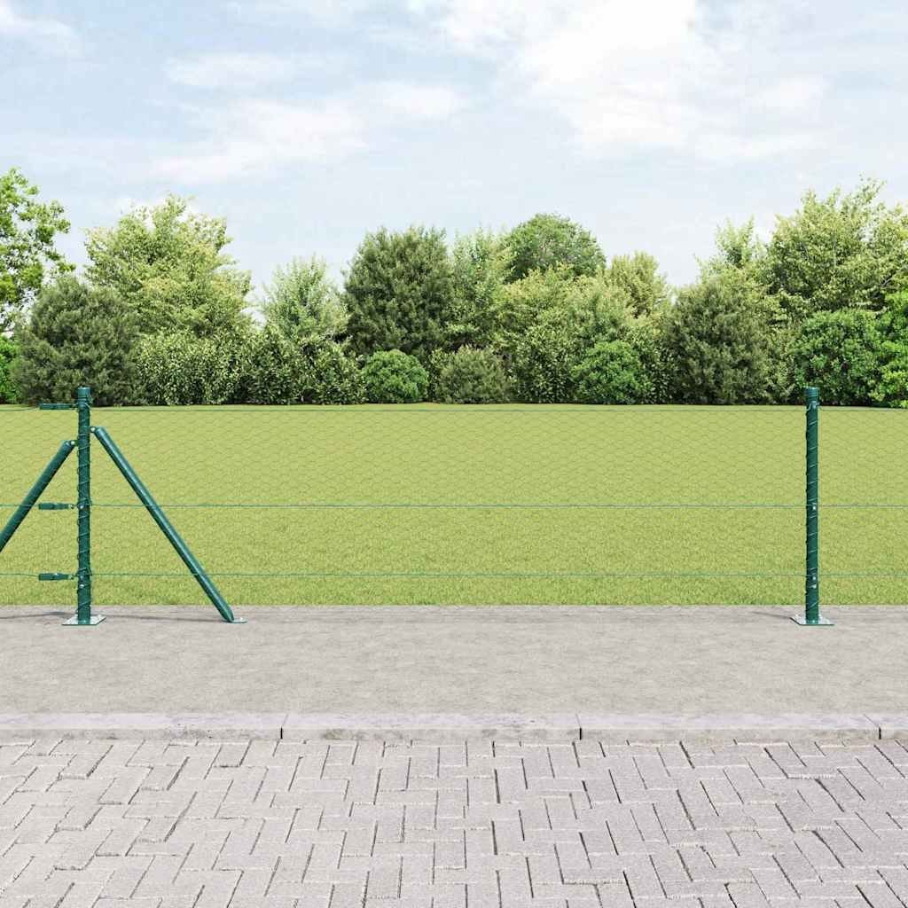 Lumarko Ogrodzenie heksagonalne Zielone 0.6x25 m Stalowe