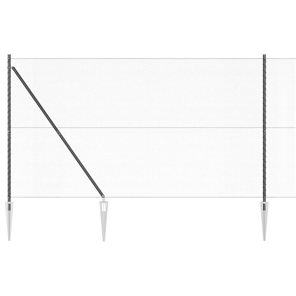Lumarko Ogrodzenie z słupkami Szary 1.6 x 25 m Stal pokryta PCV