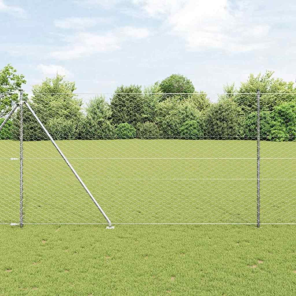 Lumarko Ogrodzenie heksagonalne 1,5x50 m Ocynkowana stal