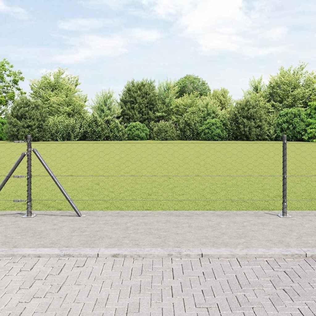 Płot Hexagon Szary 0.6x100 m Stal