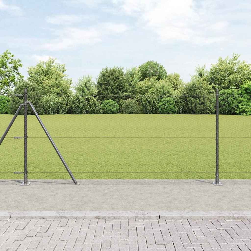 Lumarko Ogrodzenie heksagonalne Szary 0.8x100 m Stal