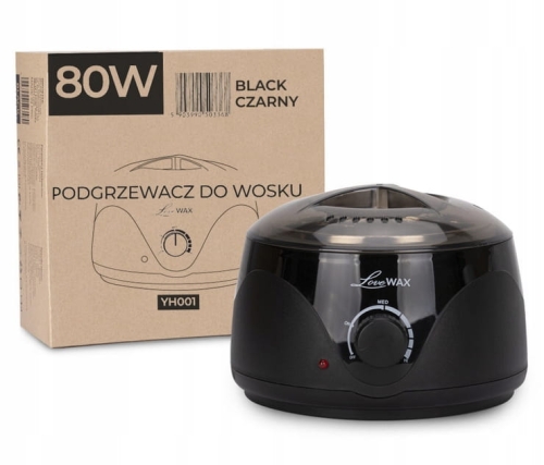 Podgrzewacz do wosku 80 W CZARNY / wosk twardy / puszka 500 ml