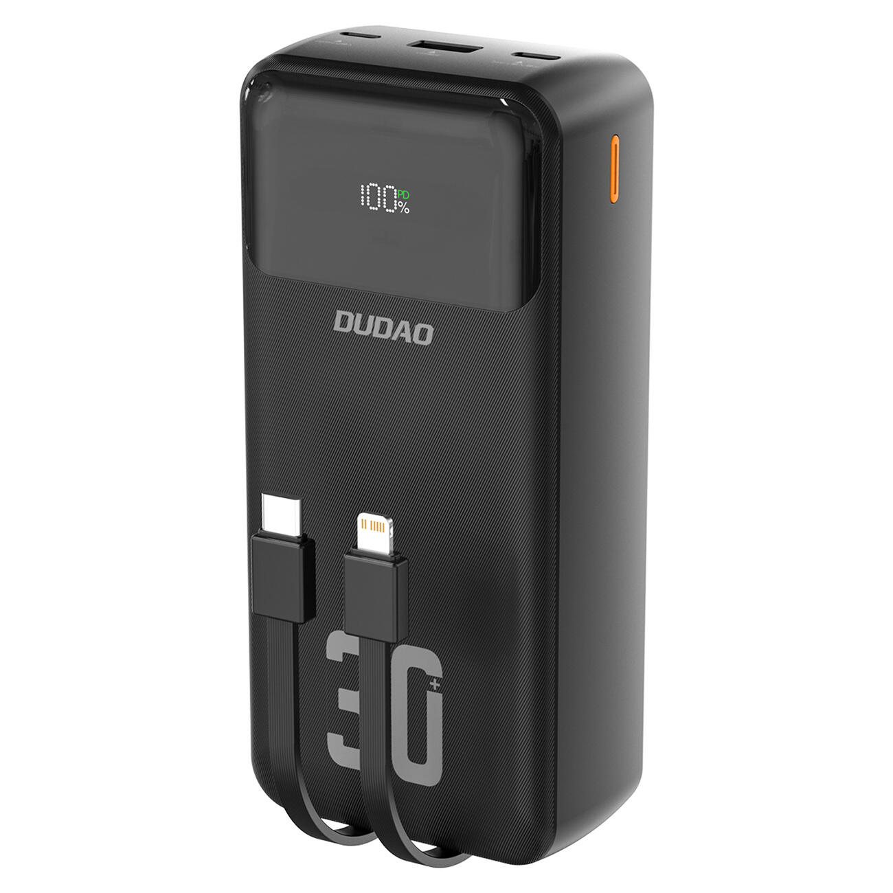 Dudao K15Max 30000mAh 22.5 W Sort Czarny