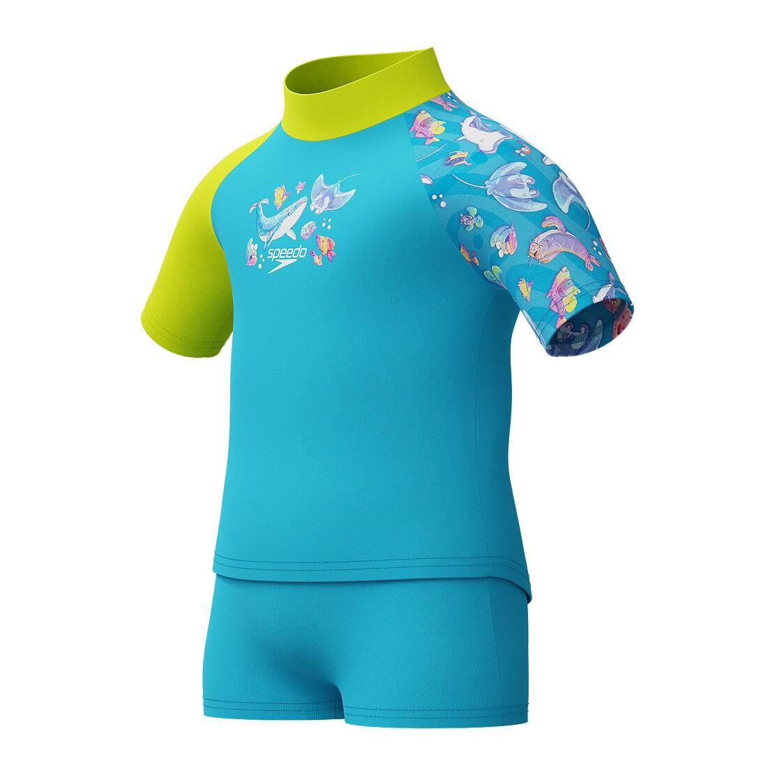 Strój kąpielowy dwuczęściowy dla chłopców Speedo Digital Rash Top Set