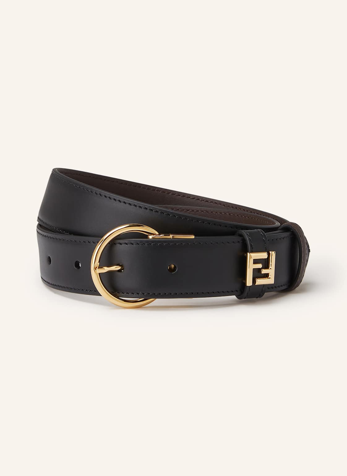 Fendi Pasek Skórzany Dwustronny schwarz