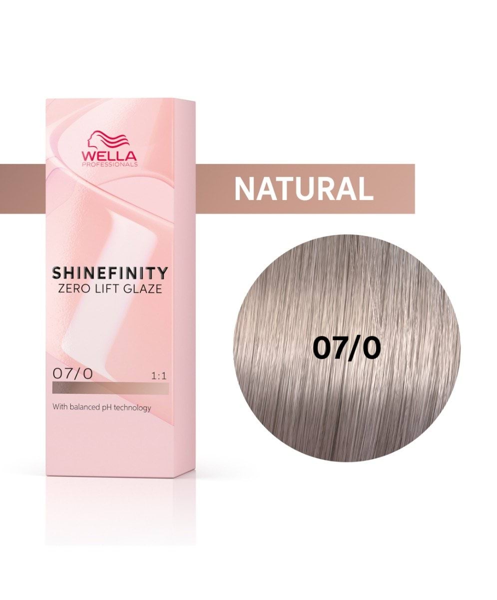 Wella Shinefinity Natural Zero Lift Glaze, farba półtrwała do włosów, 07/0, 60ml