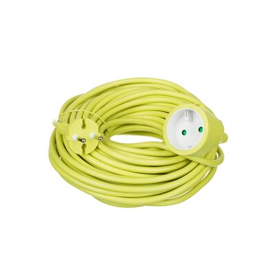 Przedłużacz kosiarkowy 30 m 2 x 1,0 lemonkowy