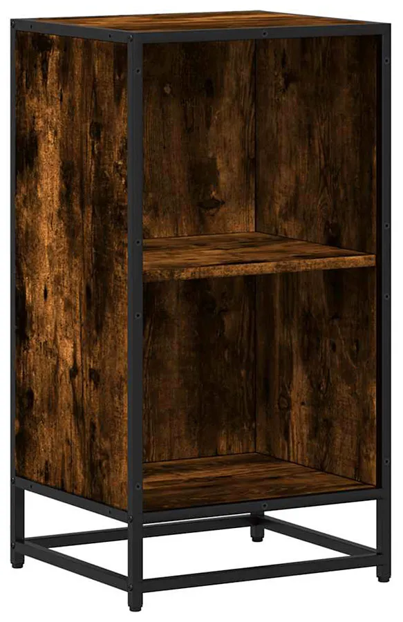 Regał stojący na książki przydymiony brąz - Shevo 3X