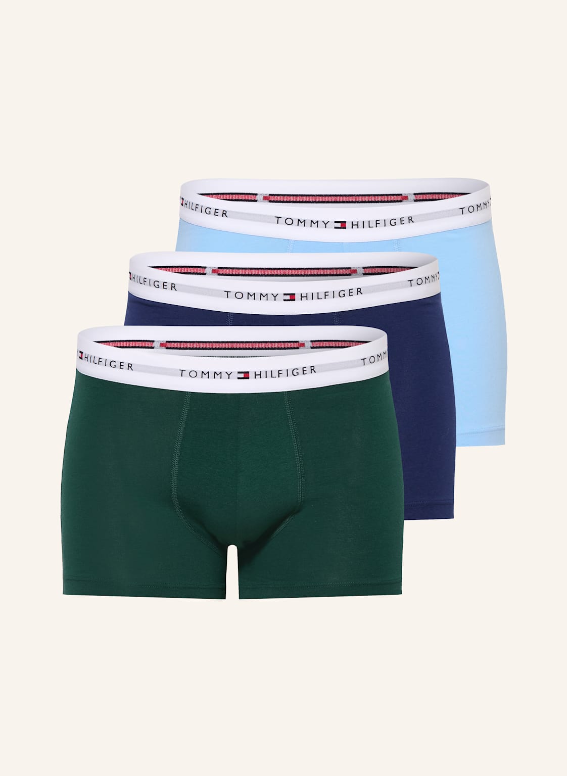 Tommy Hilfiger Bokserki, 3 Szt. gruen
