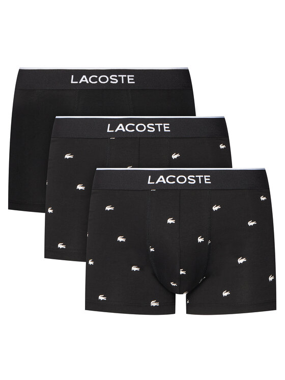Lacoste Komplet 3 par bokserek 5H1299 Czarny