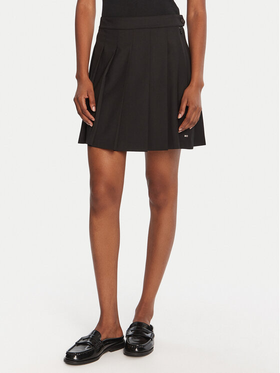 Tommy Hilfiger Spódnica plisowana Timeless WW0WW48354 Czarny Regular Fit