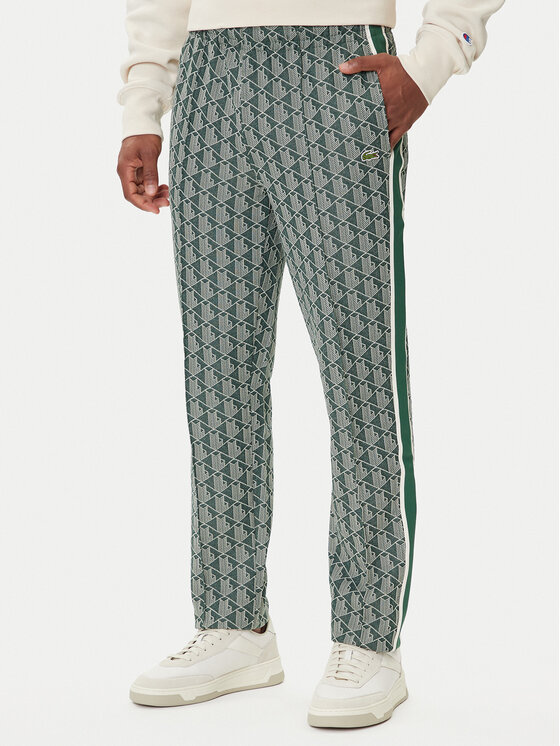 Lacoste Spodnie dresowe XH1440 Zielony Regular Fit