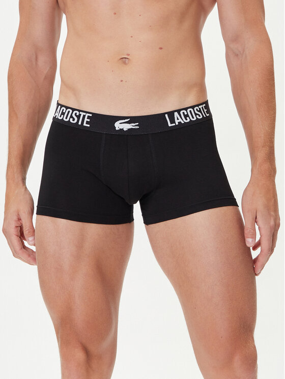 Lacoste Komplet 3 par bokserek 5H2393 Czarny