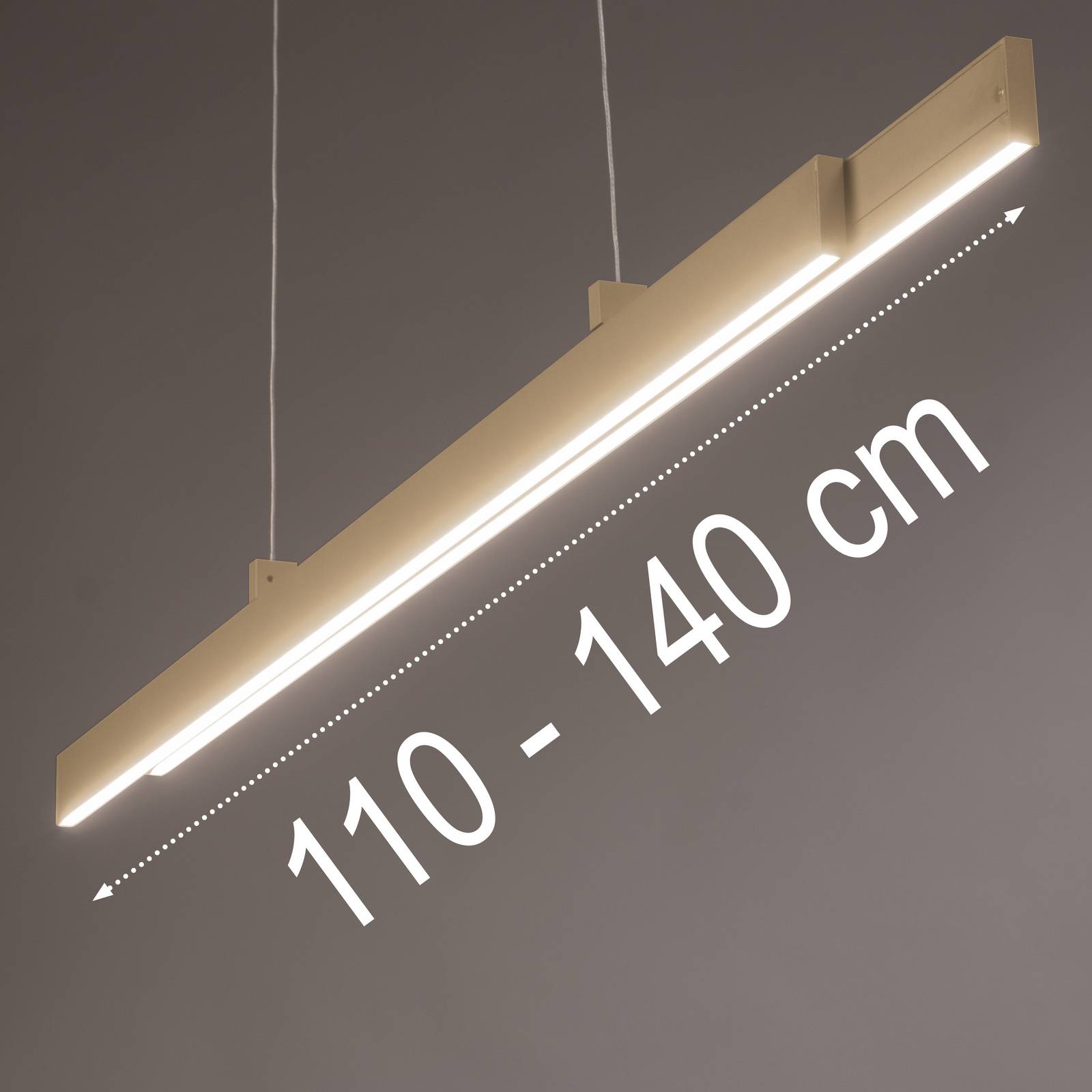 FISCHER & HONSEL Lampa wisząca Vayana, możliwość ściemniania, kremowy / amber, salon / jadalnia, metal, nowoczesny