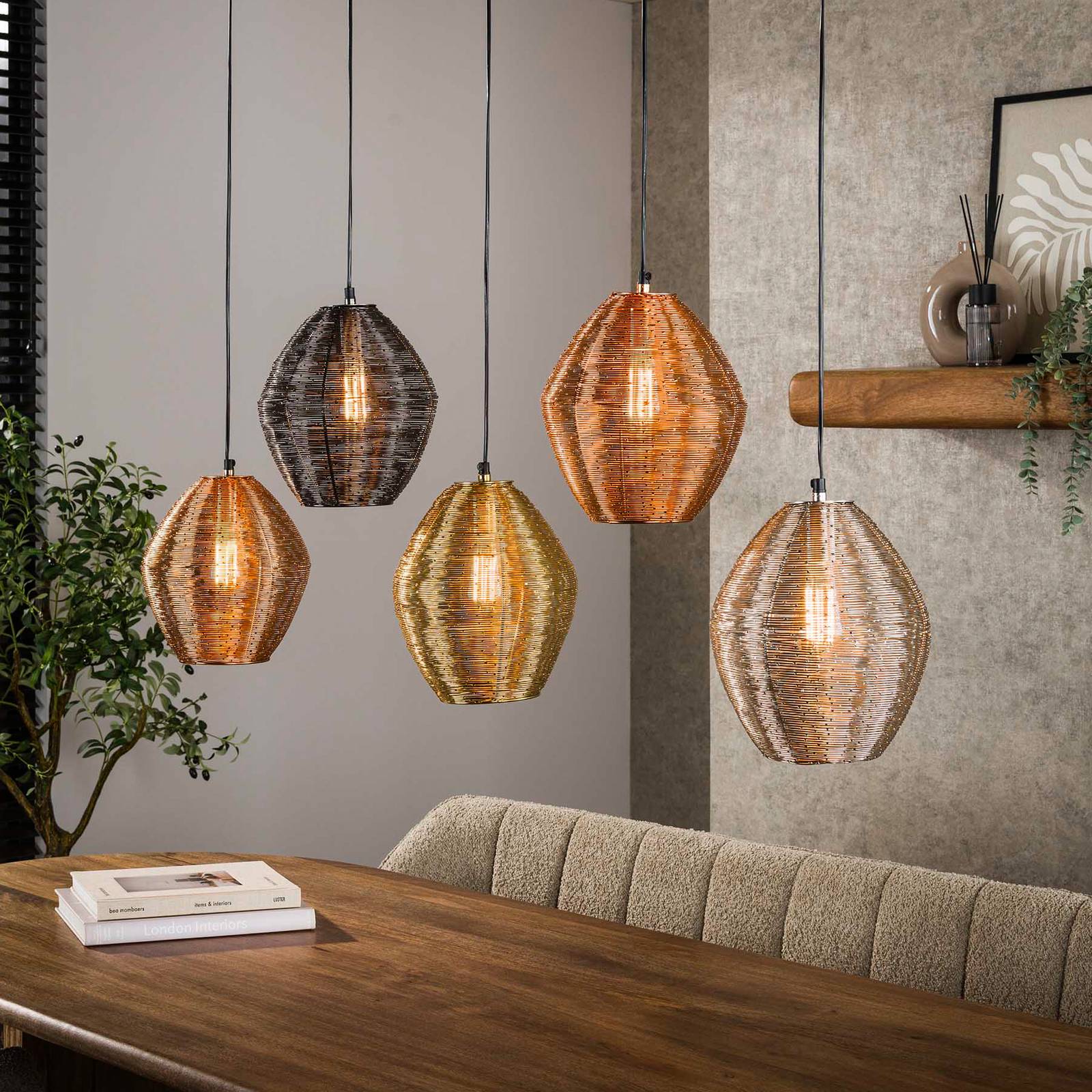 ZIJLSTRA Lampa wisząca Spoelamp, możliwość ściemniania, multikolor, salon / jadalnia, metal, nowoczesny