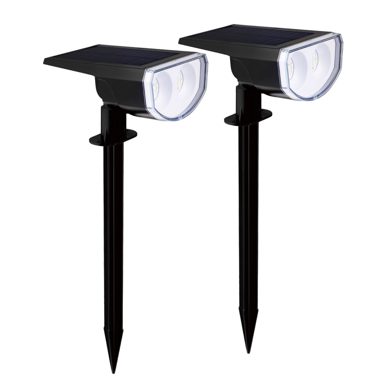 Lampa solarna, reflektor wielokolorowy z czujnikiem zmierzchu 38 LED RGB Meven 2 szt.