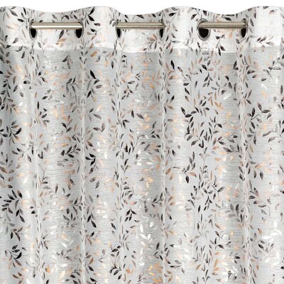 Zasłona EUROFIRANY Terry 140 x 250 cm Biało-miedziana