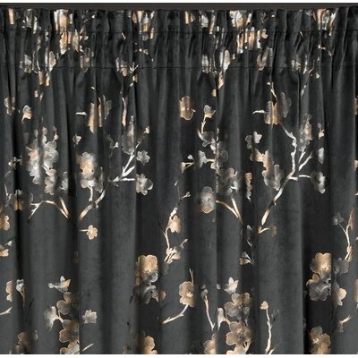 Zasłona EUROFIRANY Selena 140 x 270 cm Czarno-szampański