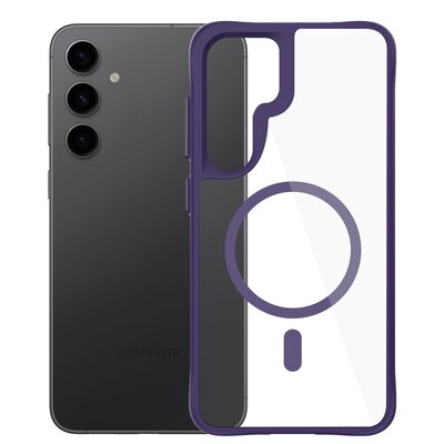 Etui 3MK Satin Guardx MagCase do Samsung Galaxy S24/S25 Przezroczysto-fioletowy