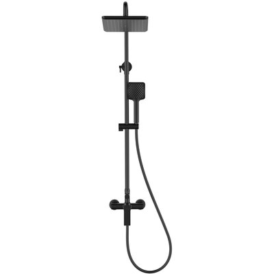 Zestaw prysznicowy natynkowy INVENA Neri AU-09-B04-L z deszczownicą Czarny
